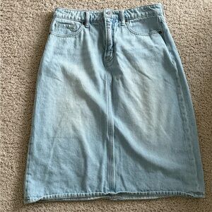 Old Navy Extra High Rise Demin Midi Skirt